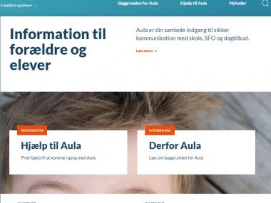 Billede med information om aulainfo.dk